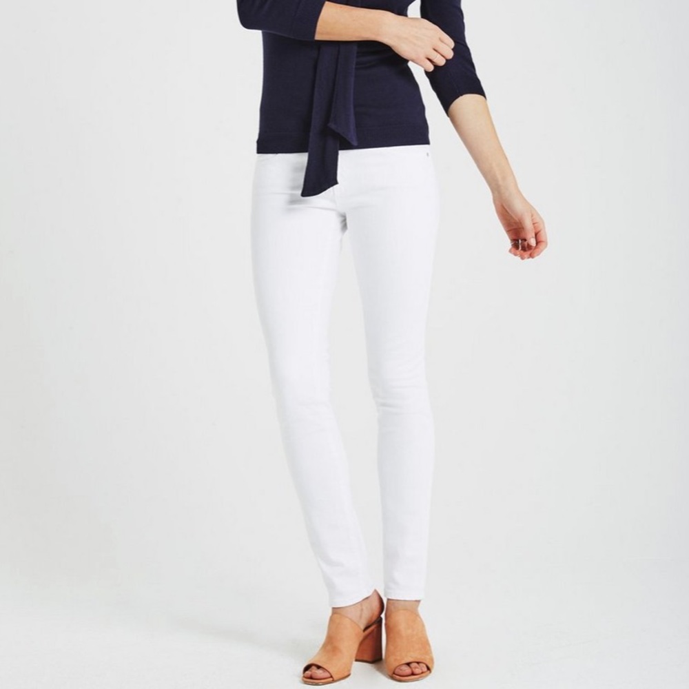 AG the stilt Cigarette Leg White Jeans